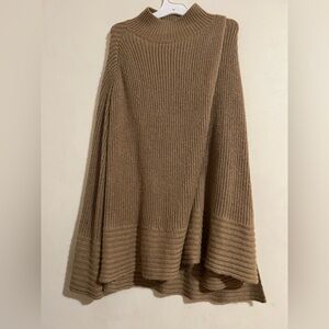 Ralph Lauren Camel Knit Poncho